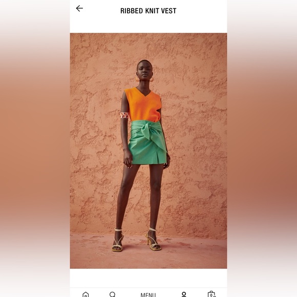 Zara Ribbed Knit Vest - Picture 2 of 4